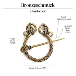 Fibel keltische Brosche Bronze Mittelalter Schmuck