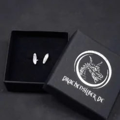 Filigrane Feder Ohrstecker 925 Silber Ohrschmuck