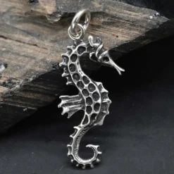 filigranes Seepferdchen Kettenanhänger 925 Silber Schmuck