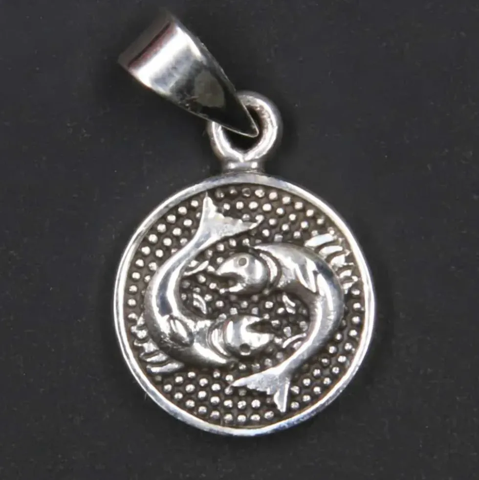 Fische Schmuck Astrologie Sternzeichen 925 Silber Anhänger Schmuck