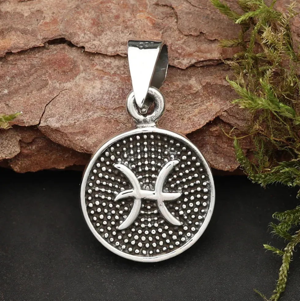 Fische Schmuck Astrologie Sternzeichen 925 Silber Anhänger Schmuck