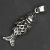 Fisch Schmuck Kettenanhänger 925 Silber Backfisch