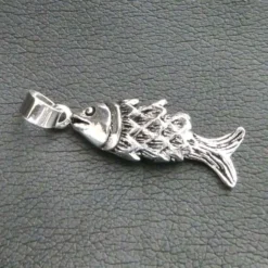 Fisch Schmuck Kettenanhänger 925 Silber Backfisch