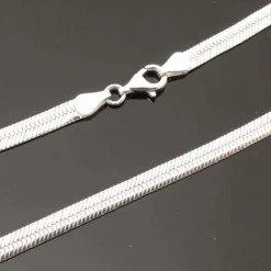Flache Schlangenkette Silber 4mm Silberkette 925 Silber