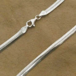 Flache Schlangenkette Silber 4mm Silberkette 925 Silber