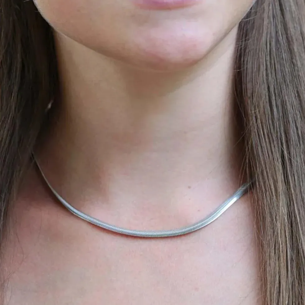 Flache Schlangenkette Silber 4mm Silberkette 925 Silber