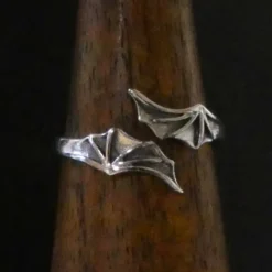 Fledermaus Flügel Ring Schmuck Gothic größenverstellbar 925 Silber