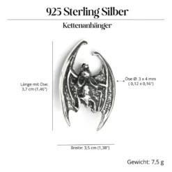 Fledermaus Ketten Anhänger 925 Silber