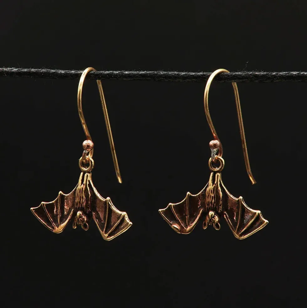 Fledermaus Schmuck Ohrhänger Bronze Paar
