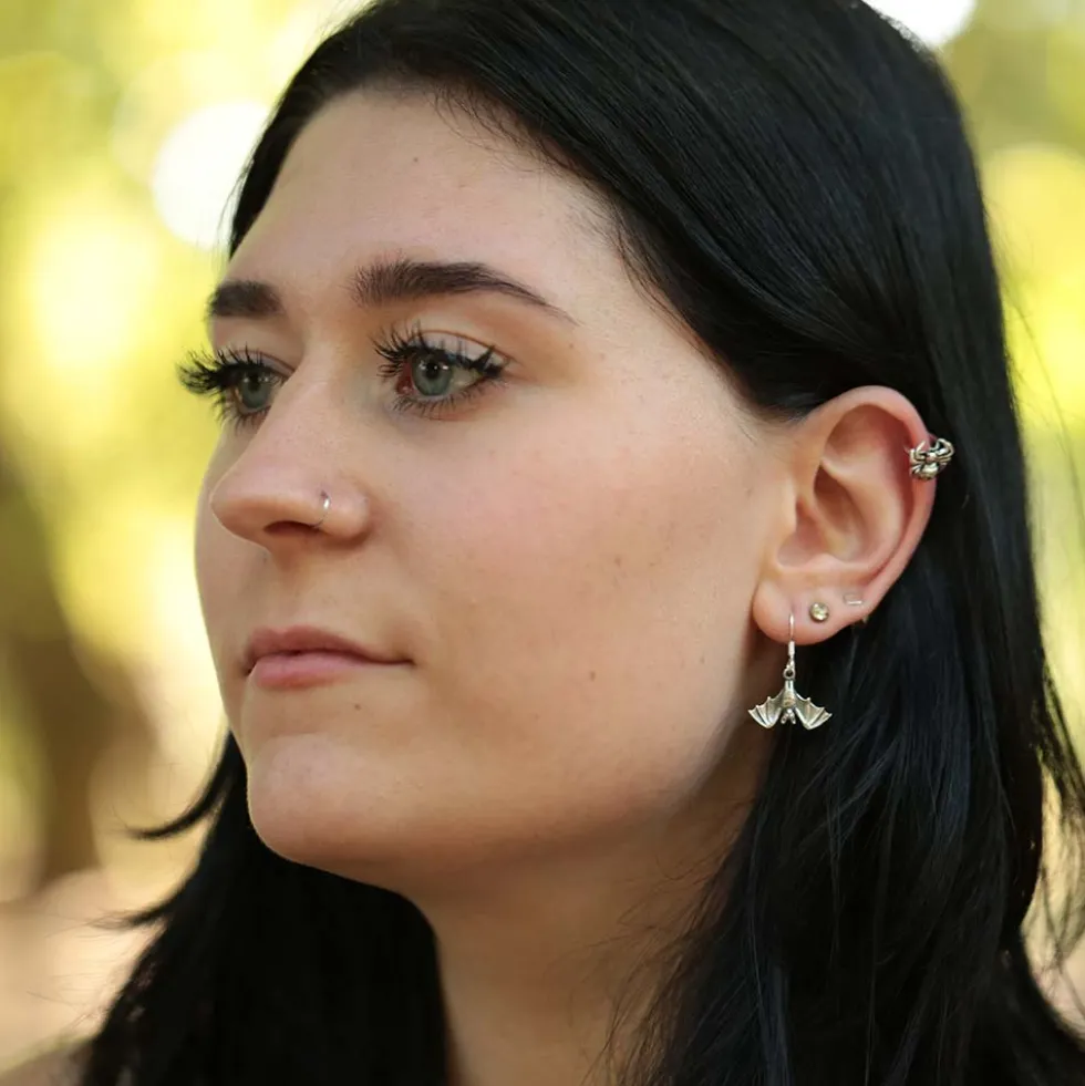 Fledermaus Schmuck Ohrhänger 925 Silber Paar