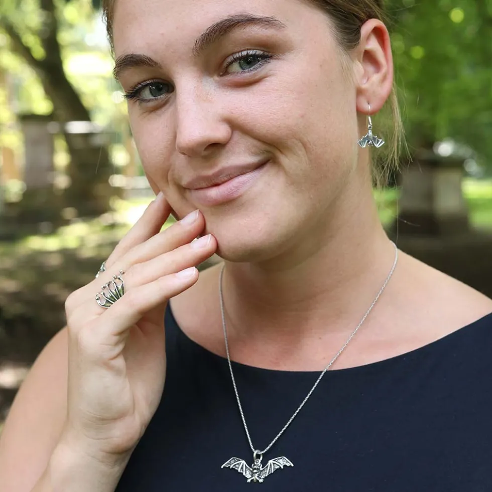Fledermaus Schmuck Ohrhänger 925 Silber Paar