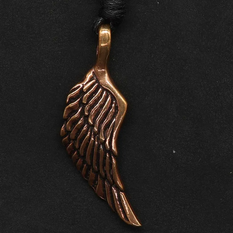 Flügel Anhänger Beschützer Schmuck Bronze Kette