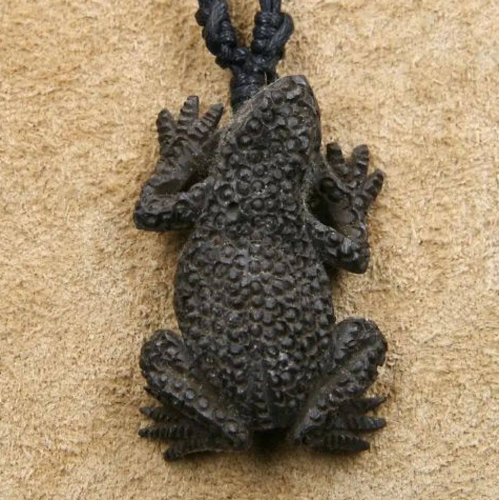 Frosch Hornschmuck Anhänger Kette