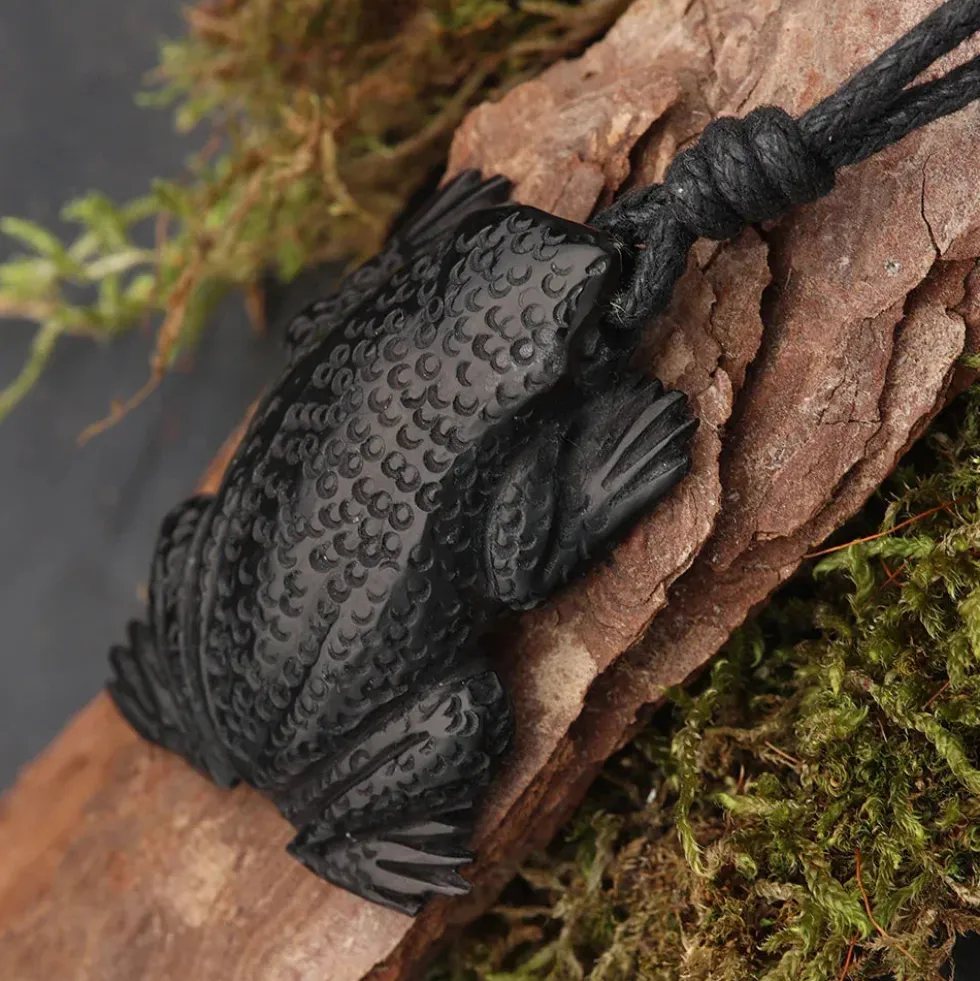 Frosch Hornschmuck Anhänger Kette