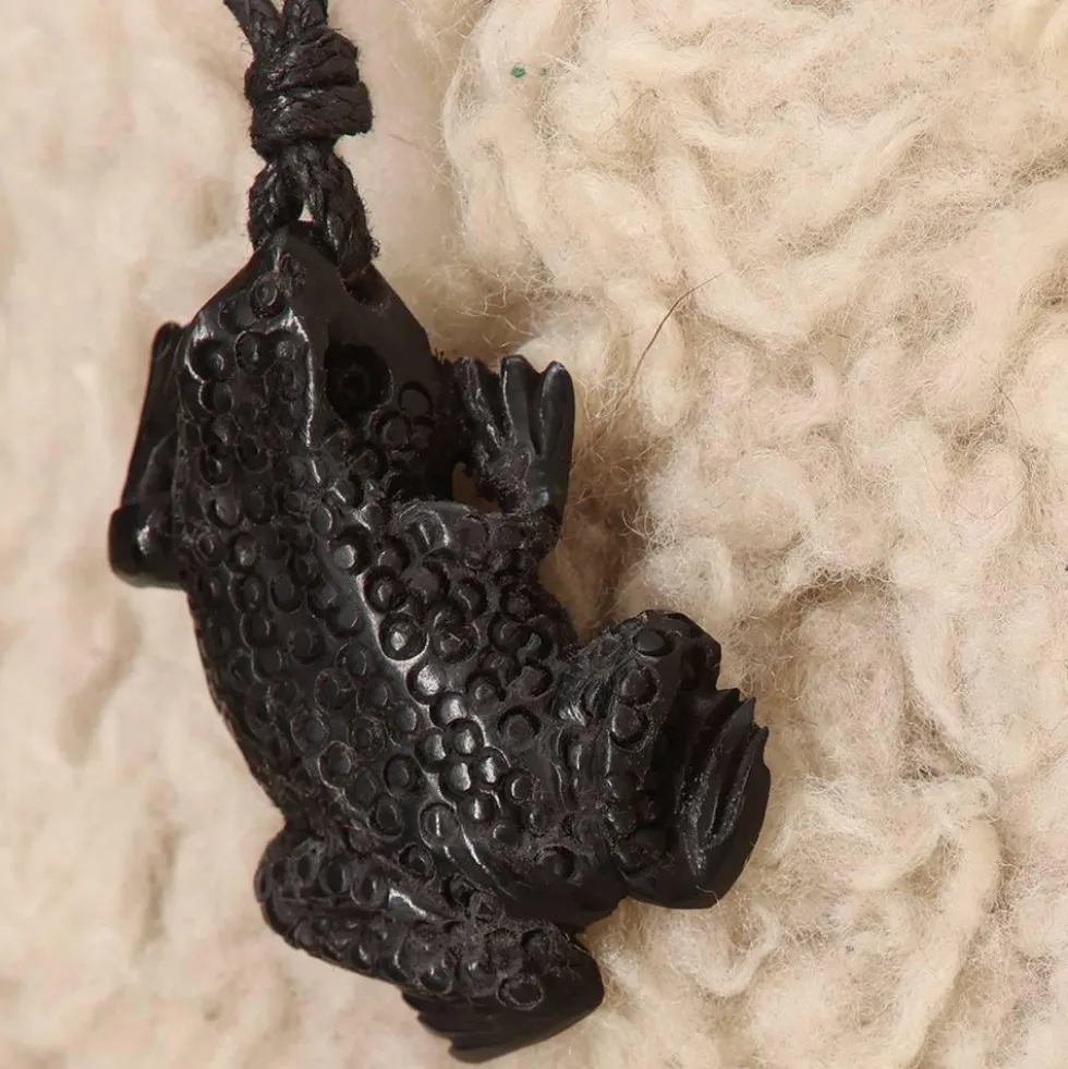 Frosch Hornschmuck Anhänger Kette