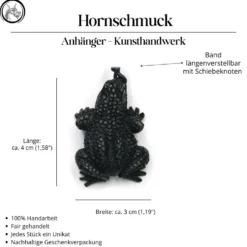 Frosch Hornschmuck Anhänger Kette