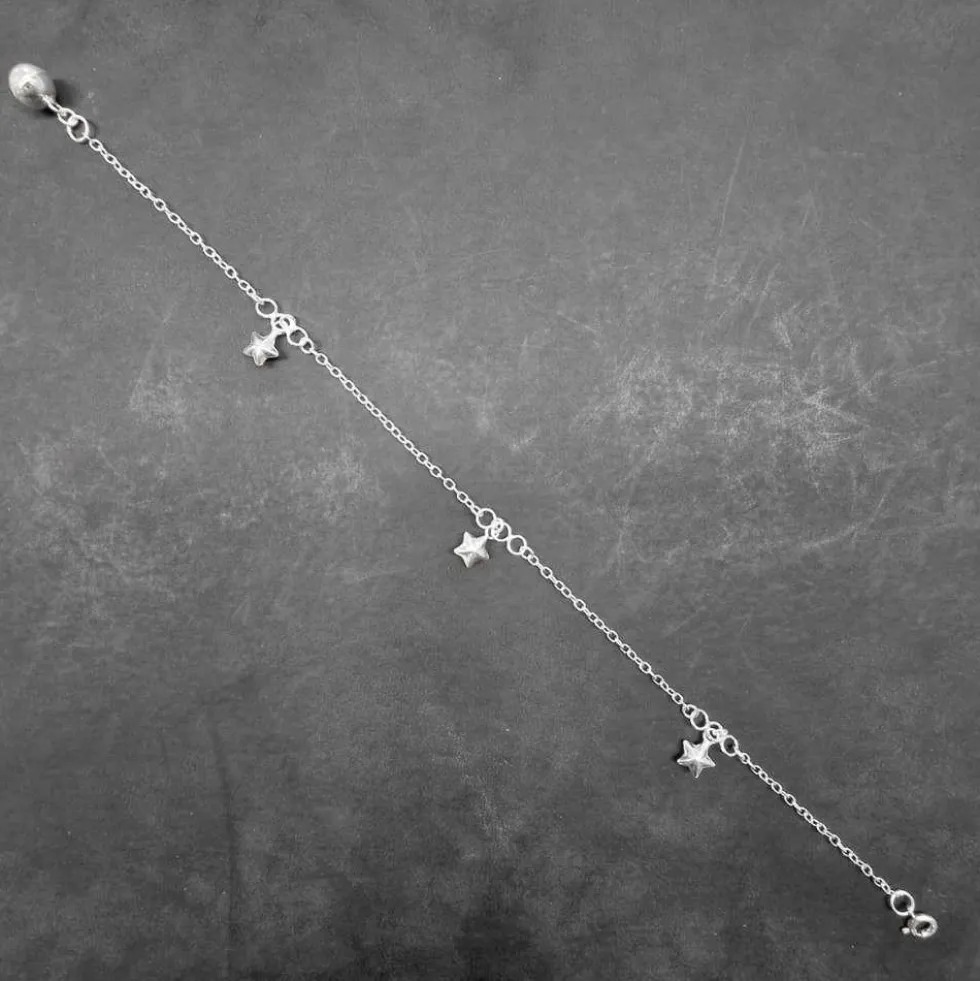 Fußkettchen mit Sternen 925er Silber