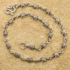 Fußkette Sterlingsilber Schildkröte Fußschmuck Sommer