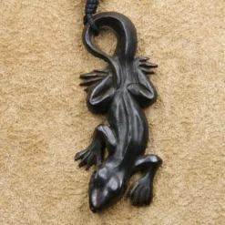 Gecko Hornschmuck Anhänger Kette