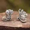 Gecko Ohrstecker Ohrschmuck 925 Silber Ohrschmuck