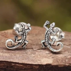 Gecko Ohrstecker Ohrschmuck 925 Silber Ohrschmuck