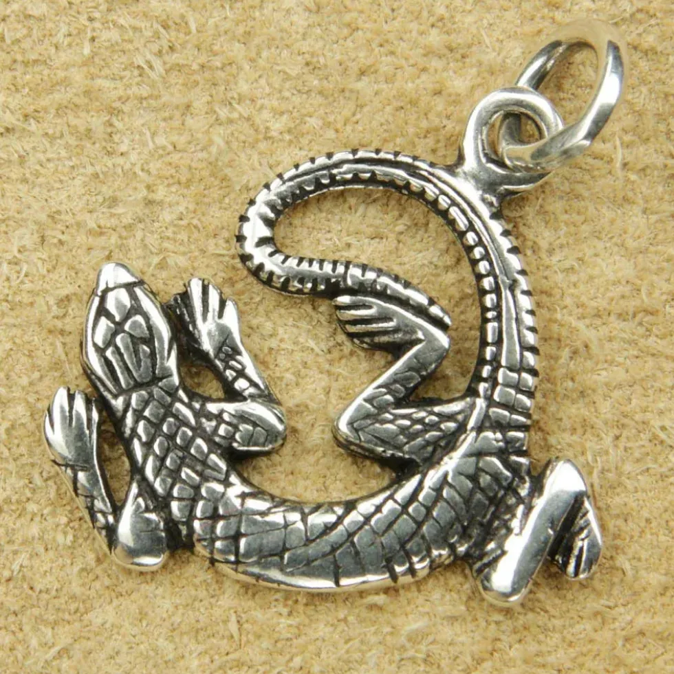 Gecko Schmuck Anhänger Echse Silberschmuck 925/000