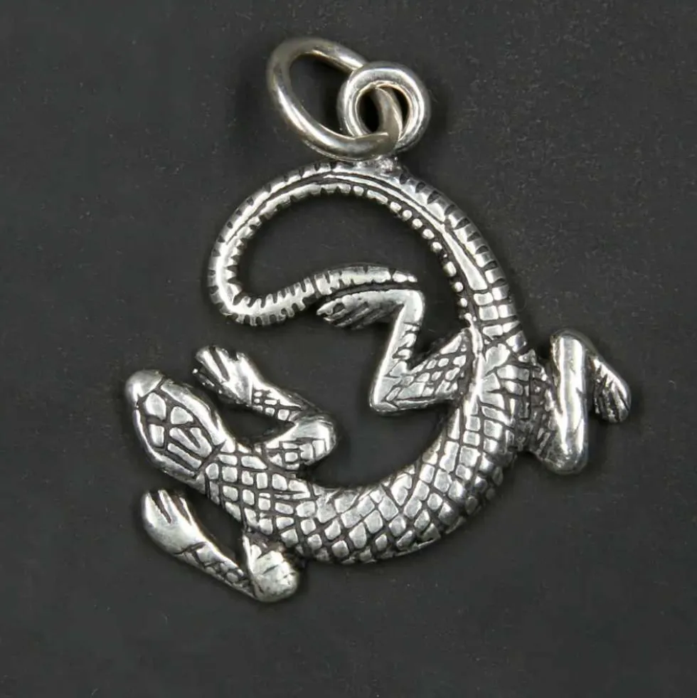 Gecko Schmuck Anhänger Echse Silberschmuck 925/000