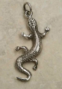 Gecko Schmuck Anhänger Filigrane Echse 925 Silber