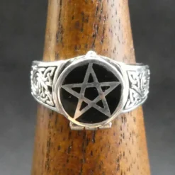 Giftring Pentagramm Schmuck 925 /000 Silber Ring