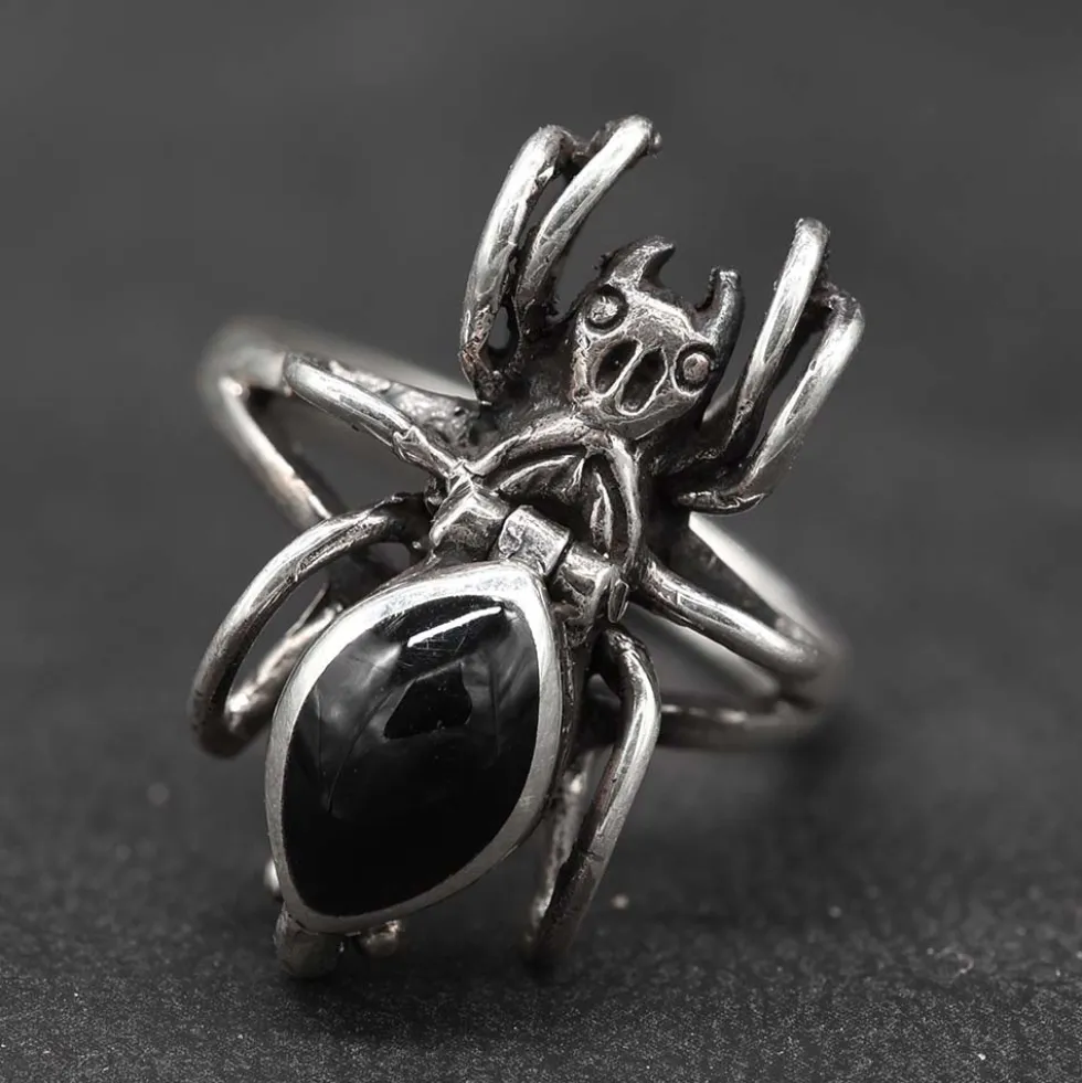 Giftring Spinne feiner Ring mit Fach 925 Silber