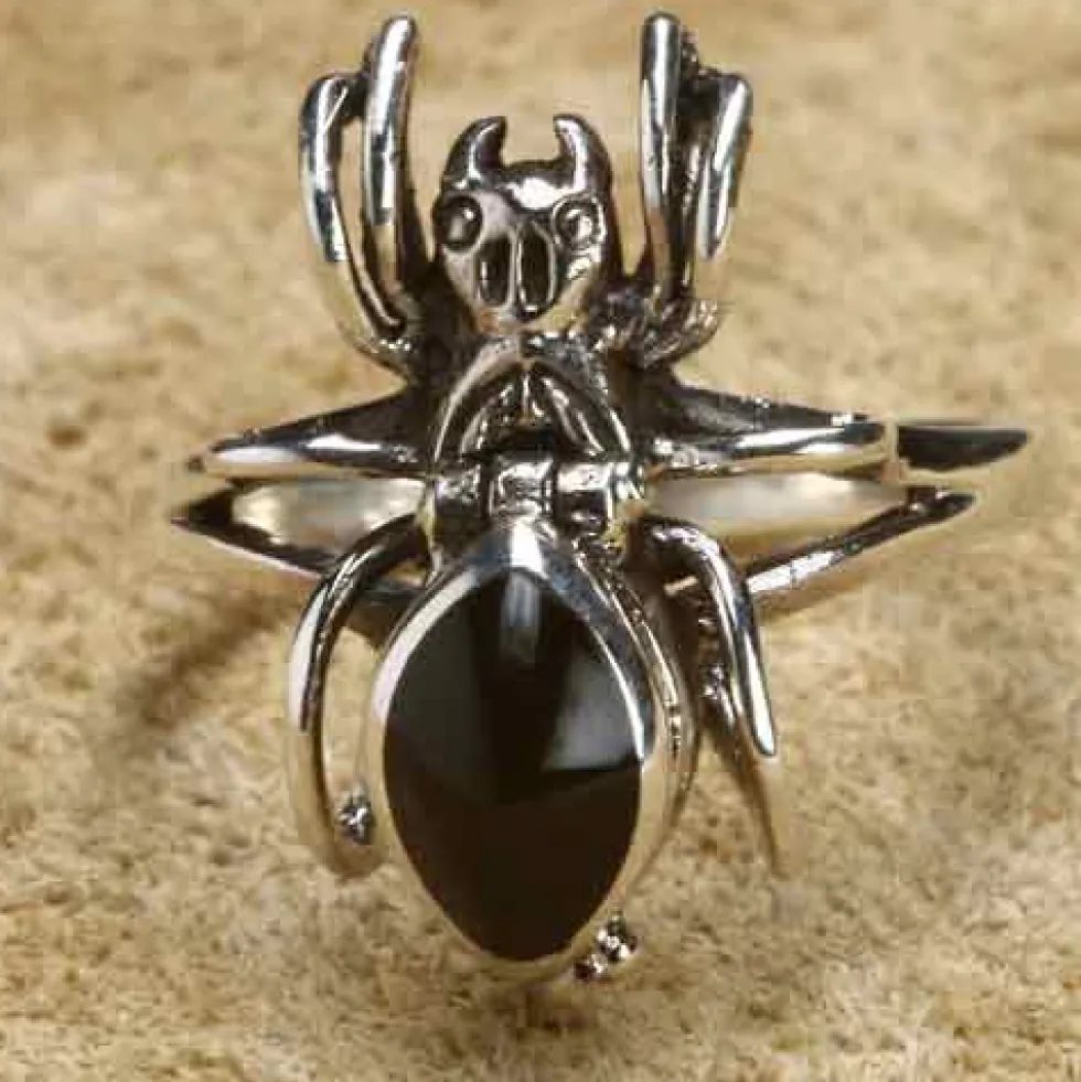 Giftring Spinne feiner Ring mit Fach 925 Silber