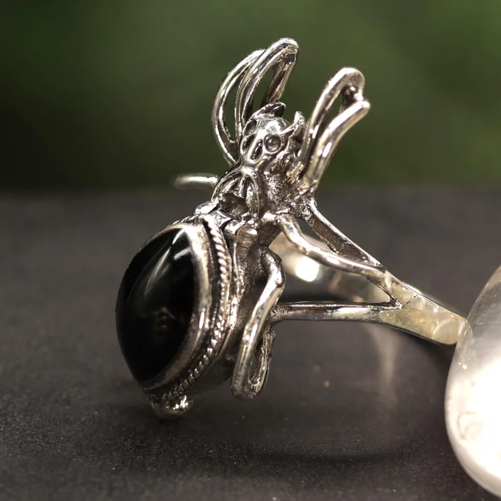 Giftring Spinne Ring mit Fach Silber 925/000 Schmuck