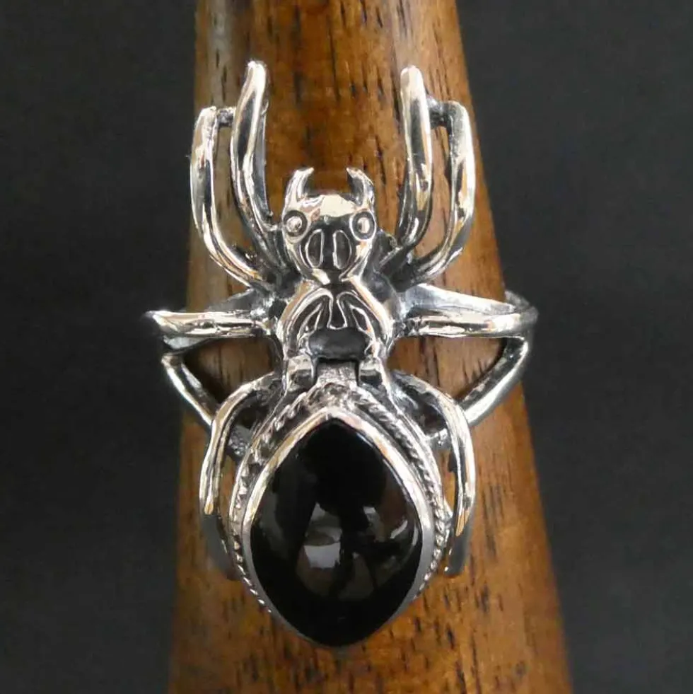 Giftring Spinne Ring mit Fach Silber 925/000 Schmuck