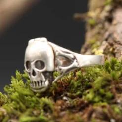 Giftring Totenkopf Ring mit kleinem Fach 925 Silber