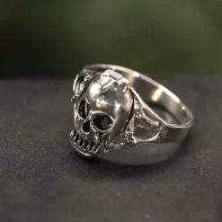 Giftring Totenkopf Ring mit kleinem Fach 925 Silber
