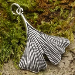Ginkgo Blatt Schmuck Anhänger aus 925 Silber