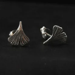 Ginkgo Ohrstecker Silber 925 Ohrschmuck Ohrringe