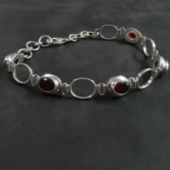 Granat Armband 925 Silber Armschmuck