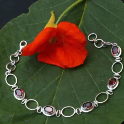 Granat Armband 925 Silber Armschmuck
