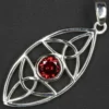 Granat Edelstein keltischer 925 Silberschmuck Anhänger
