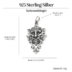 Greenman Schmuck Kettenanhänger Silberschmuck 925 Silber