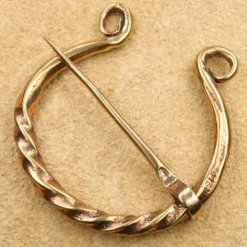 Große Gewandnadel massiv Bronze Fibel Mittelalter