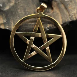 Großer Drudenfuß Bronzeschmuck Pentagramm Anhänger