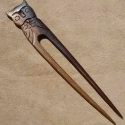 Haarnadel Eule Haarschmuck Holz 2-farbig