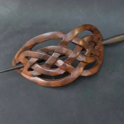 Haarspange Kelten Haarschmuck Holzschmuck geschnitzt