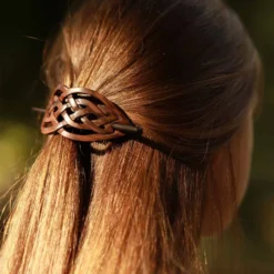 Haarspange Kelten Haarschmuck Holzschmuck geschnitzt