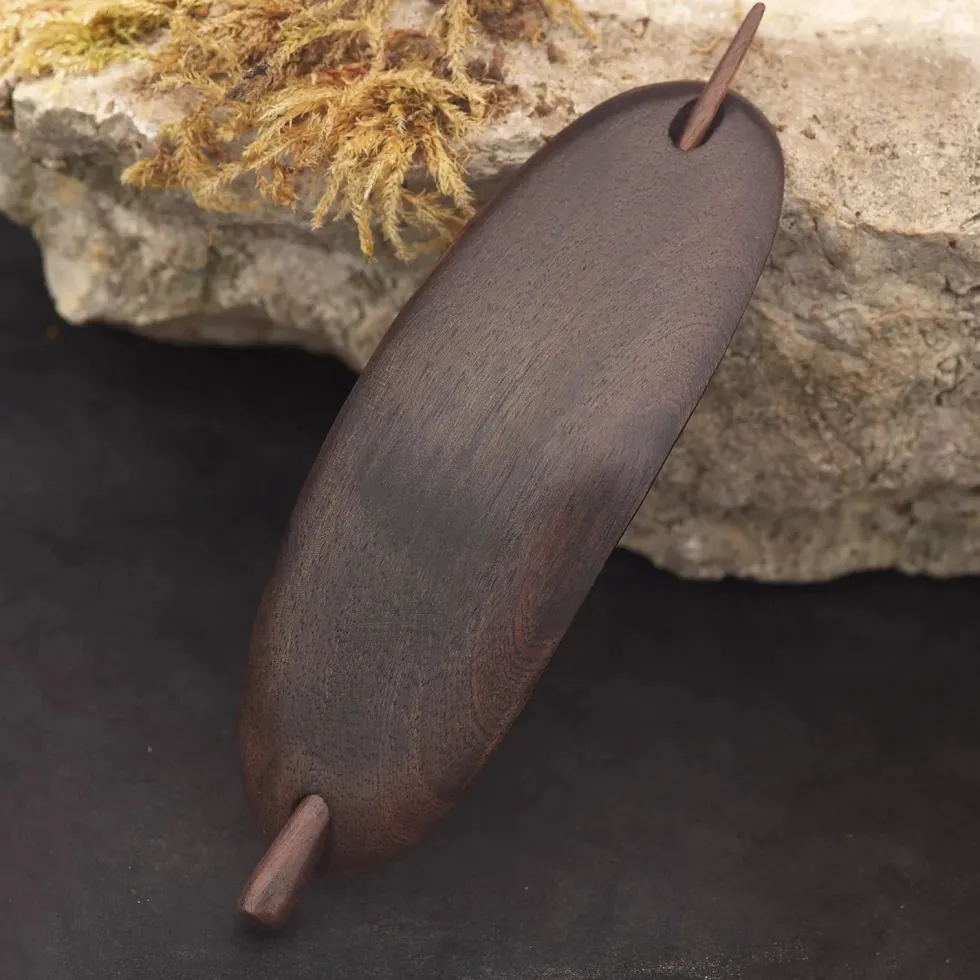 Haarspange schlicht Haarschmuck aus Holz