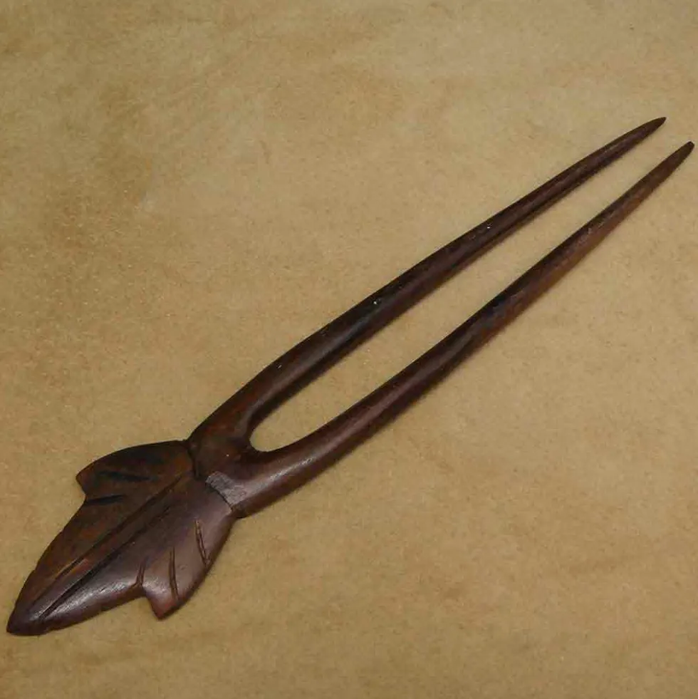 Haarstab aus Holz Blatt Haarschmuck für Hochsteckfrisuren