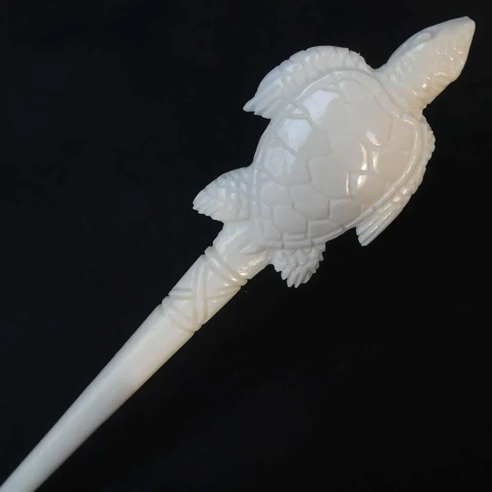 Haarstab Schildkröte Knochen Haarschmuck
