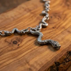 Halskette Design Schlange Exklusiv Schmuck 925er Silber Collier